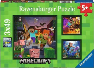 Ravensburger Minecraft puzle 3x49,