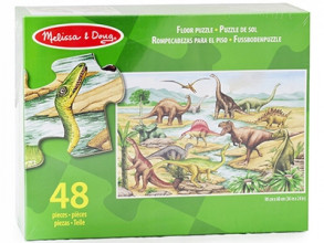 Melissa & Doug grīdas lielā puzle Dinozauri, 48 gab., 3+ (iemīcīts kastes stūrītis)