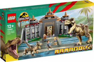 76961 LEGO® Jurassic World Apmeklētāju centrs: Tiranozaura un Plēsēja uzbrukums, 12+ gadi, 2023 gada modelis