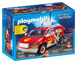 71375 PLAYMOBIL® City Action ugunsdzēsēju priekšnieka automašīna ar gaismu un skaņu, no 5-10 gadu vecumam