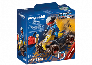 71039 PLAYMOBIL® City Action Sacencību kvadracikls no 4-10 gadu vecumam