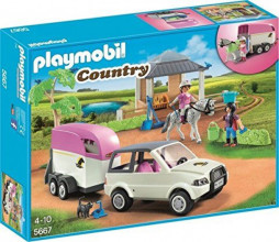 5667 PLAYMOBIL® Country Zirgu stallis ar pārvadājamo mašīnu, no 4+