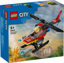 60411 LEGO® City Ugunsdzēsēju glābšanas helikopters, 5+ лет, модель 2024 года