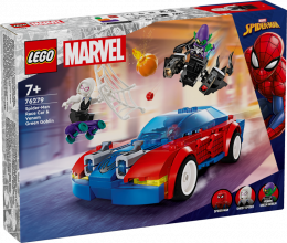 76279 LEGO® Marvel Super Heroes Zirnekļcilvēka sacīkšu auto un Venom Zaļais Goblins, 7+ gadi, 2024 gada modelis