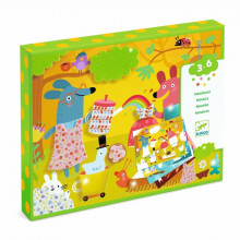 Djeco Kolāža - Mīksto uzllīmju jautrība, 3-6 g., DJ09869, Francijas dizains