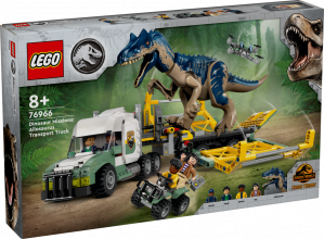 76966 LEGO® Jurassic World Dinozauru misijas: alozaura transportēšanas auto, 8+ gadi, 2024 gada modelis