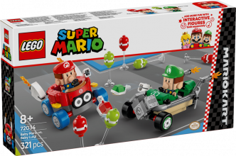 72034 LEGO® Super Mario Mario Kart™ – Baby Mario un Baby Luigi, 8+ gadi, 2025 gada modelis