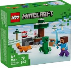 21583 LEGO® Minecraft Steve piedzīvojums taigā, 6+ gadi, 2026 gada modelis