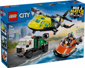60505 LEGO® City Lidmašīna, avārijas dienesta auto un transportlīdzeklis uz gaisa spilvena , 7+ , модель 2026 года