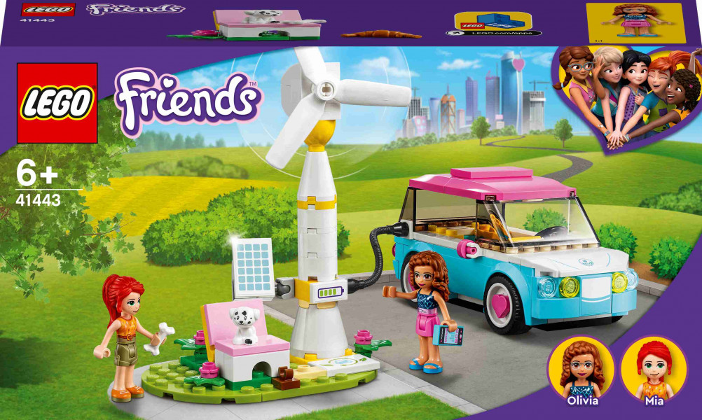 41443 LEGO® Friends Olīvijas elektroauto, 6+ gadi, 2021.g.modelis