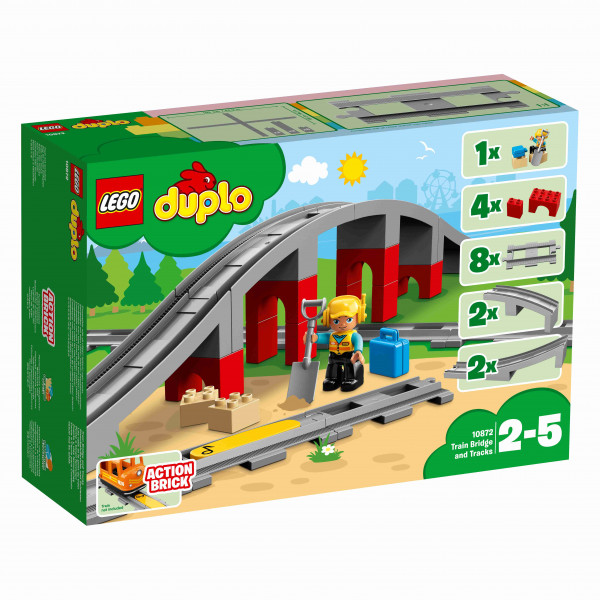 # 10872 LEGO® DUPLO Dzelzceļa tilts un sliedes, 2-5 gadi