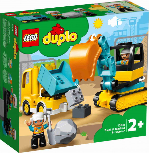 10931 LEGO® DUPLO Kravas automašīna un kāpurķēžu ekskavators, 2+ gadi