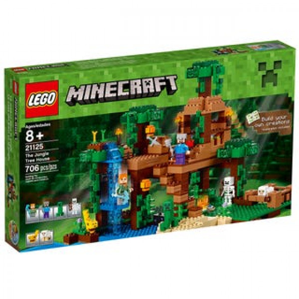 21125 LEGO Minecraft Mājiņa uz koka džungļos, 8+ gadi