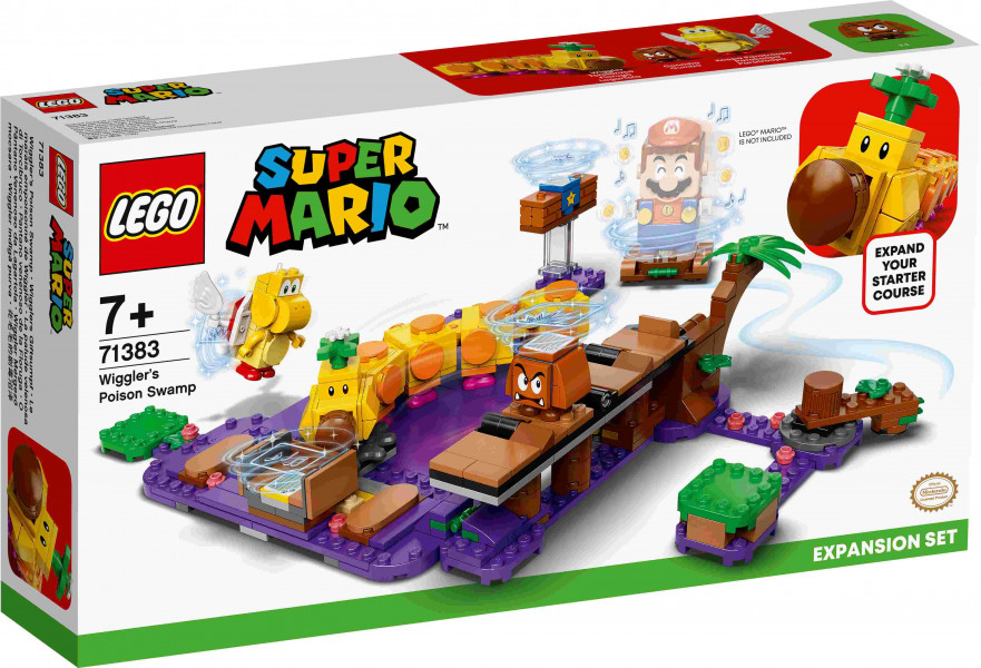 71383 LEGO® Super Mario Wiggler indīgā purva paplašinājuma maršruts, 7+ gadi, 2021.g.modelis