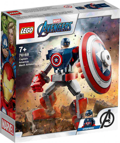 76168 LEGO® Super Heroes Avengers Капитан Америка: Робот, 7+ лет, 2021 г. Выпуск
