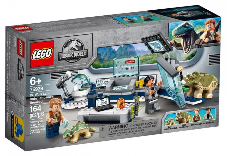 75939 LEGO® Jurassic World Dr. Vu laboratorija: dinozauru mazuļu izlaušanās, 6+ gadi