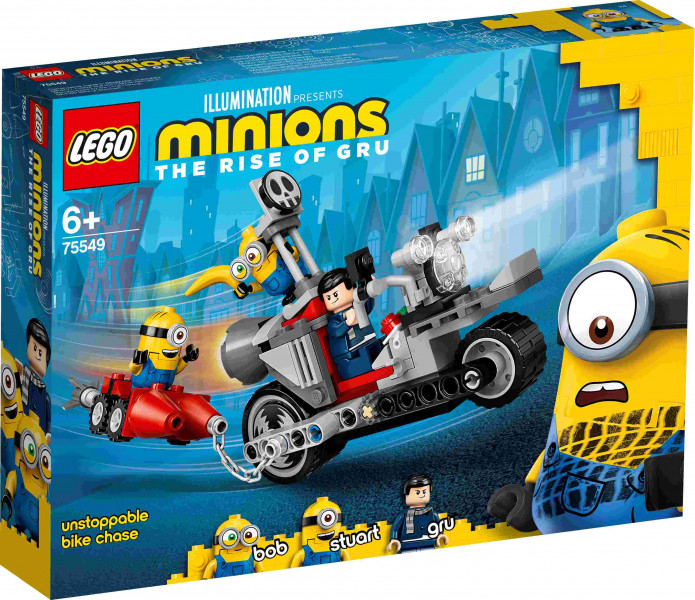 75549 LEGO® Minions Neapturamā bēgšana ar motociklu, 6+ gadi