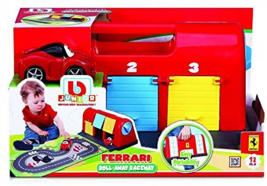 BB junior pārnēsājamā garāža un mašīna Ferrari, 8066