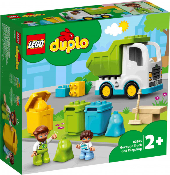 10945 LEGO® DUPLO Мусоровоз и контейнеры для раздельного сбора мусора, 2+ лет, 2021 г. Выпуск