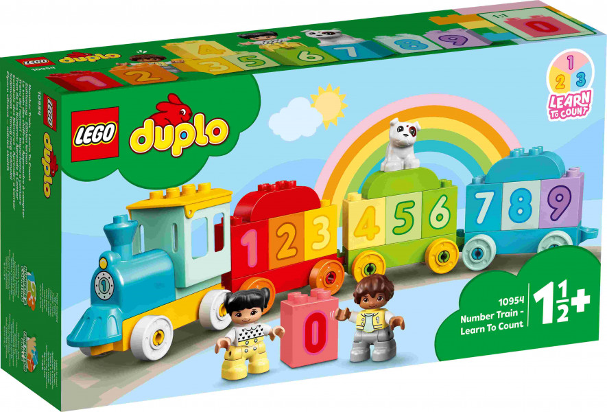 10954 LEGO® DUPLO Поезд с цифрами - учимся считать, от 1,5+ лет, 2021 г. Выпуск