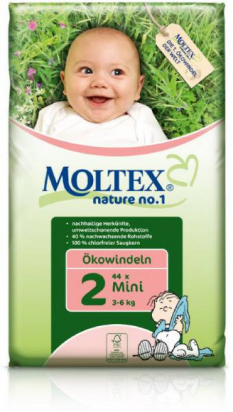 Moltex ÖKO NATURE Ekoloģiskās autiņbiksītes 2 MINI, 3-6kg., 42 gab.