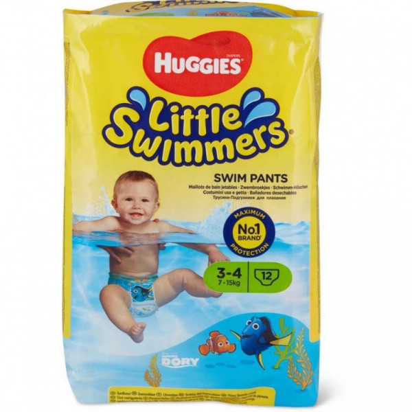 Huggies Little Swimmers подгузники для плавания, размер 3-4, 7-15кг., 12 шт.