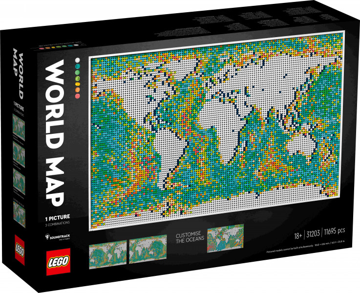 31203 LEGO® Art World Map Карта мира, с 18+ лет, 2021