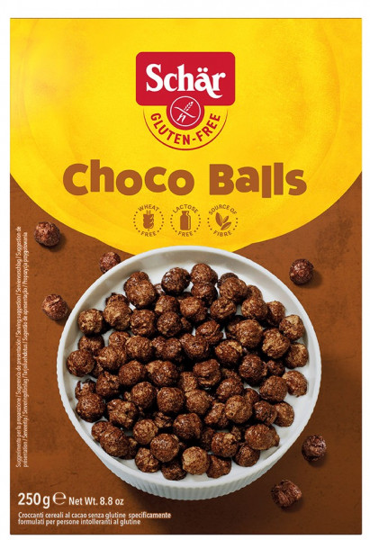 Schär Choco Balls brokastu šokolādes bumbiņas, bez glutēna, 250g
