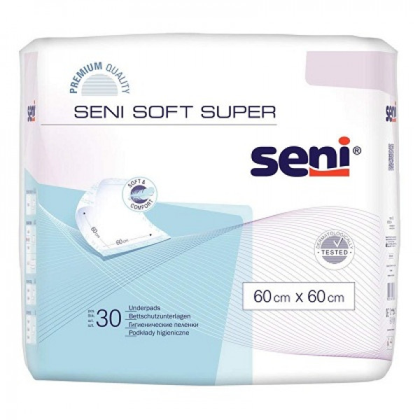 Seni Soft 60x60 cm - 30gb. mitrumu absorbējošie paladziņi