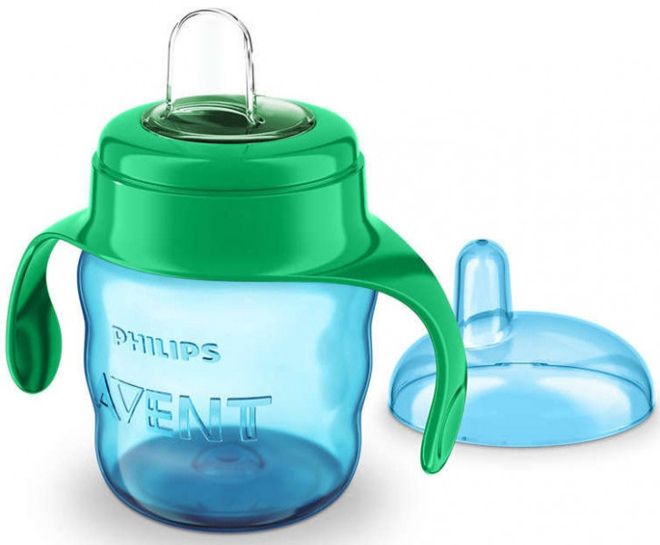 Philips Avent mācību krūzīte 200ml ar rokturiem un mīkstu snīpi 6+ mēn., SCF551/05z