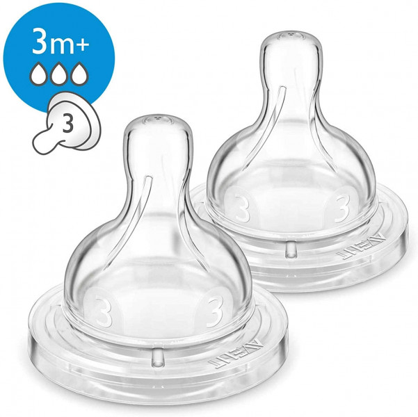 Philips Avent Clasic Pretkoliku pudelīšu knupīši 2gab., 3+ mēn., SCF633/27