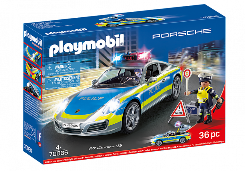 70066 PLAYMOBIL® Porsche 911 Carrera 4S ar gaismu un skaņu, no 4 gadu vecuma