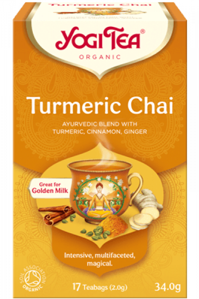 Yogi Bio Tea Turmeric Chai/Kurkuma, tēja 17.pac.