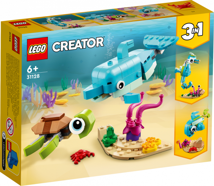 31128 LEGO® Creator Delfīns un bruņurupucis, 7+ gadi, 2022. gada modelis