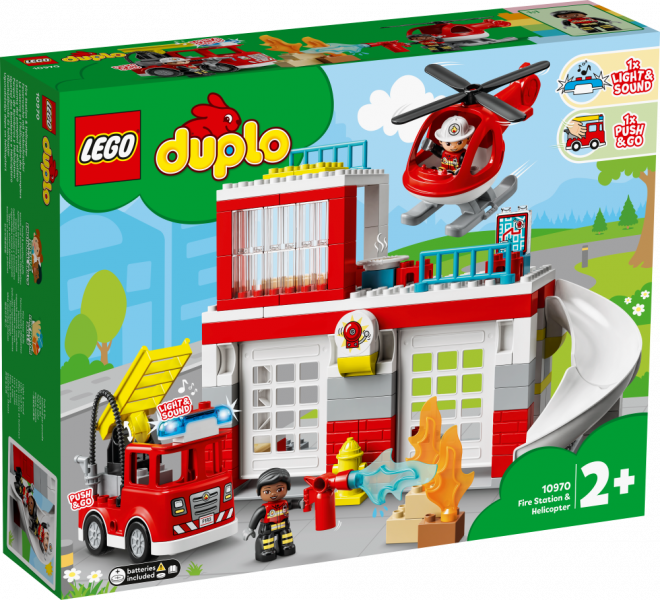 10970 LEGO® DUPLO Пожарная часть и вертолёт, 2+ лет,модель 2022 года