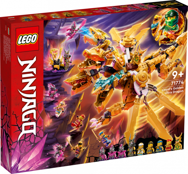 71774 LEGO® Ninjago Lloyd Zelta ultrapūķis, 9+ gadi, 2022. gada modelis