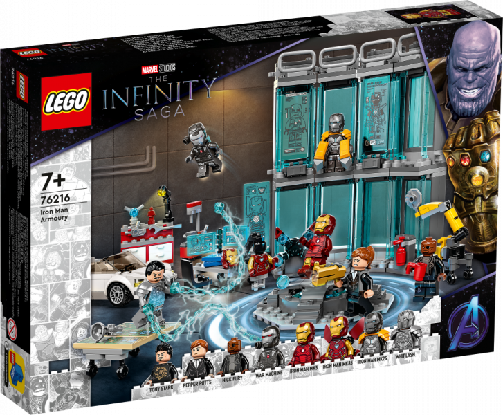 76216 LEGO® Marvel Super Heroes Арсенал Железного человека, 7+ лет,модель 2022 года