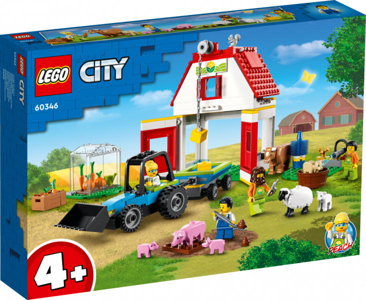 60346 LEGO® City Ферма и амбар с животными, 4+ лет,модель 2022 года