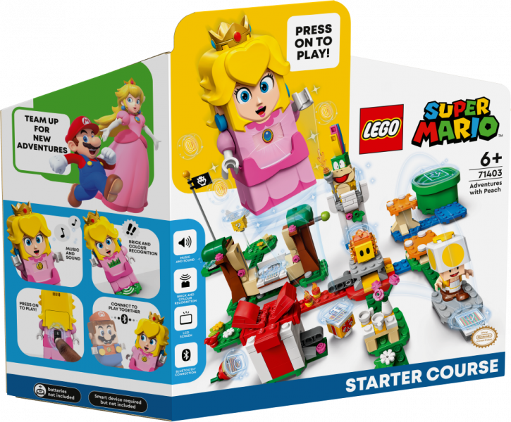 71403 LEGO® Super Mario Piedzīvojumi ar Peach: sākuma maršruts, 6+ gadi, 2022. gada modelis