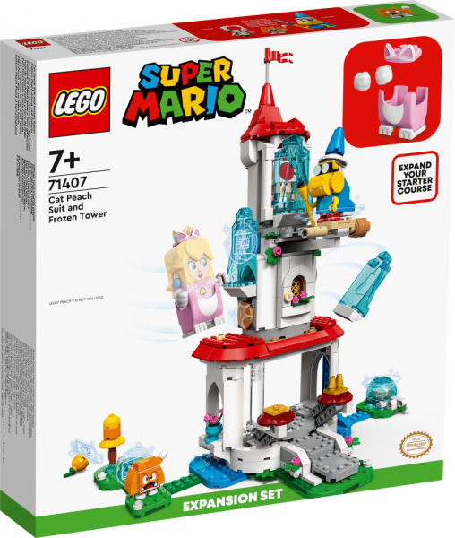 71407 LEGO® Super Mario Kaķa-Peach tērpa un ledus torņa paplašinājuma maršruts, 7+ gadi, 2022. gada modelis