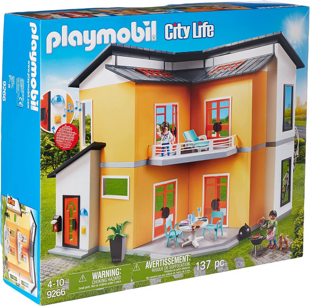 9266 PLAYMOBIL® City Life Moderna māja ar strādājošu durvju zvanu 4+ gadiem