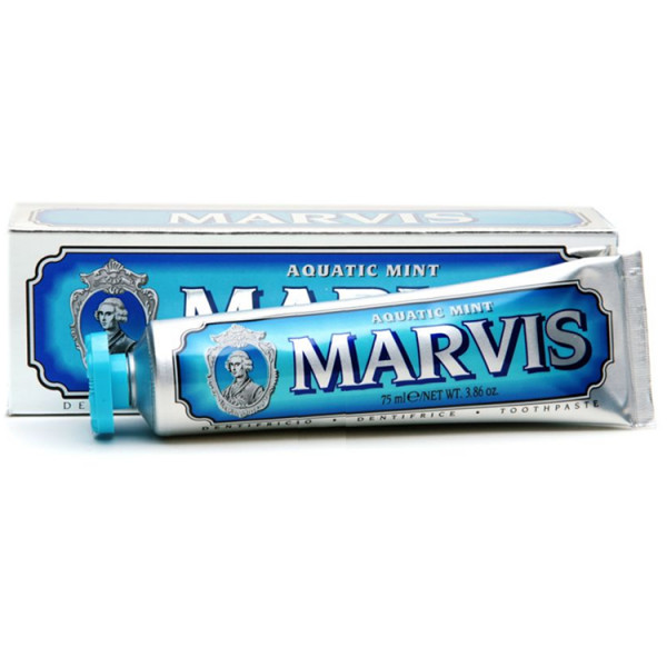 Marvis Aguatic Mint zobu pasta ar piparmētras un jūras svaiguma noti, Aguatic Mint, 85 ml.