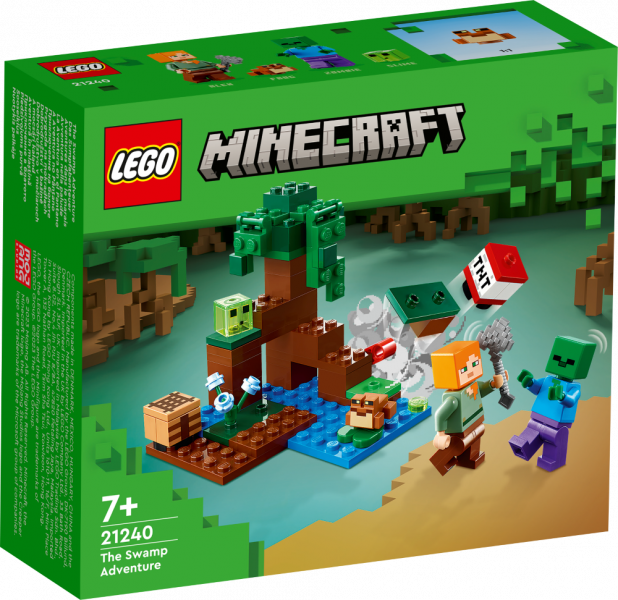 21240 LEGO® Minecraft Piedzīvojums purvā, 7+ gadi, 2023. gada modelis