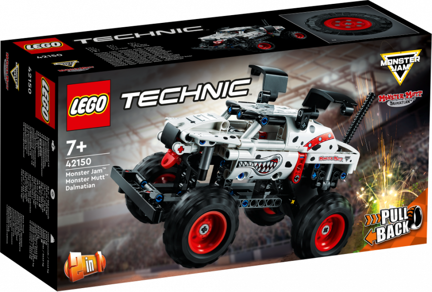 42150 LEGO® Technic Monster Jam™ Monster Mutt™ dalmācietis, 7+ gadi, 2023. gada modelis