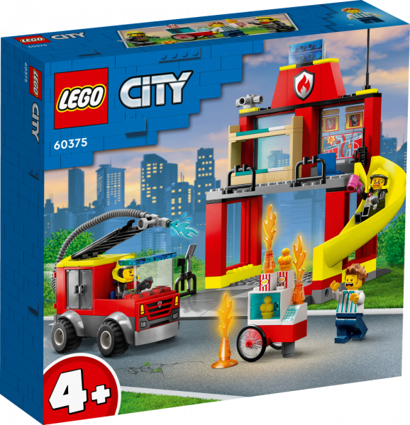 60375 LEGO® City Пожарная часть и пожарная машина, 4+ лет, модель 2023 года