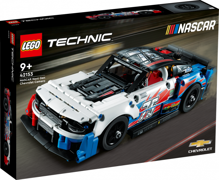 42153 LEGO® Technic NASCAR® Next Gen Chevrolet Camaro ZL1, 9+ gadi, 2023. gada modelis