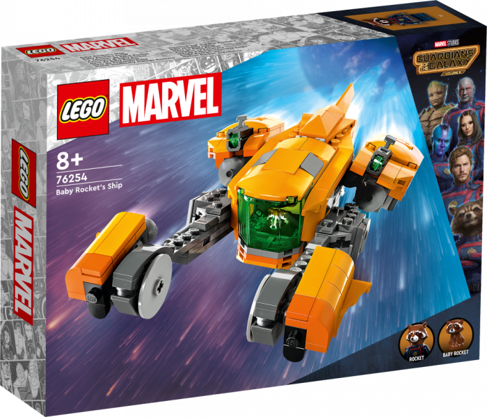 76254 LEGO® Marvel Super Heroes Mazuļa Raķetes kosmosa kuģis, 8+ gadi, 2023. gada modelis