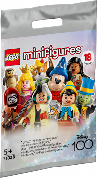 71038 LEGO® Minifigures Disney 100, 5+ лет,модель 2023 года