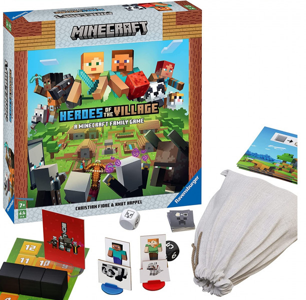 20936 Ravensburger Minecraft Heroes of the Village galda spēle,7+