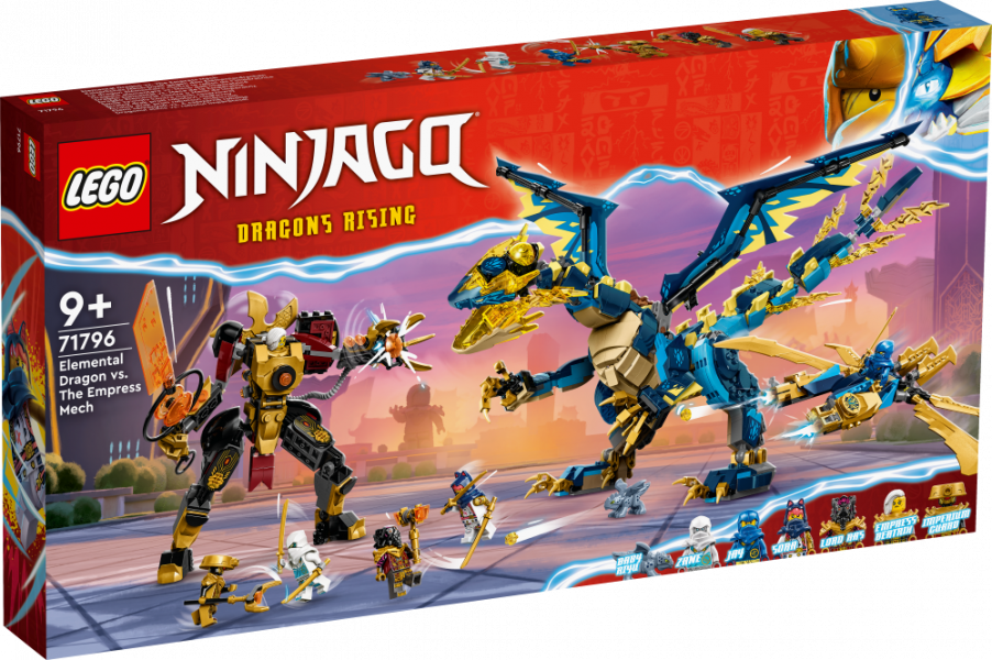 71796 LEGO® Ninjago Элементальный Дракон против Робота-императрицы, 9+ лет,модель 2023 года